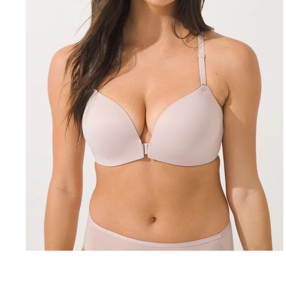 Soma Endbliss Front Close Racerback Bra Lot of 2 Cream Beige 36D - Picture 5 of 10